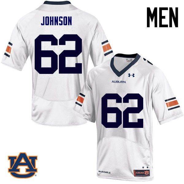 Men Auburn Tigers #62 Jauntavius Johnson College Football Jerseys Sale-White